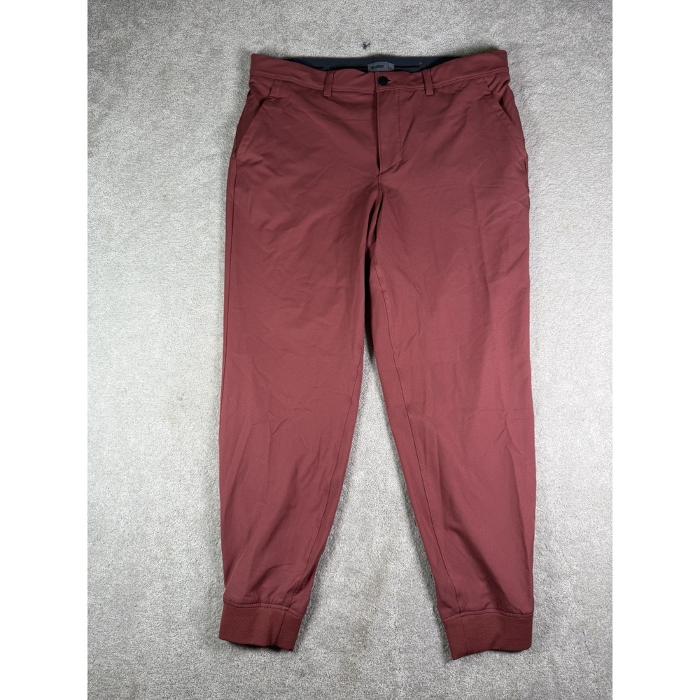 VRST Mens Limitless Performance Jogger Pants Burgundy Maroon Size 36 Stretch